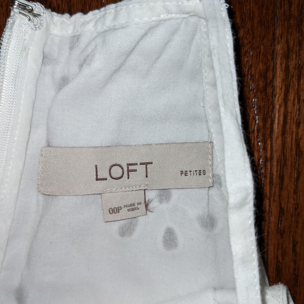 PETITE WHITE LOFT EYELET DRESS - Picture 2 of 2